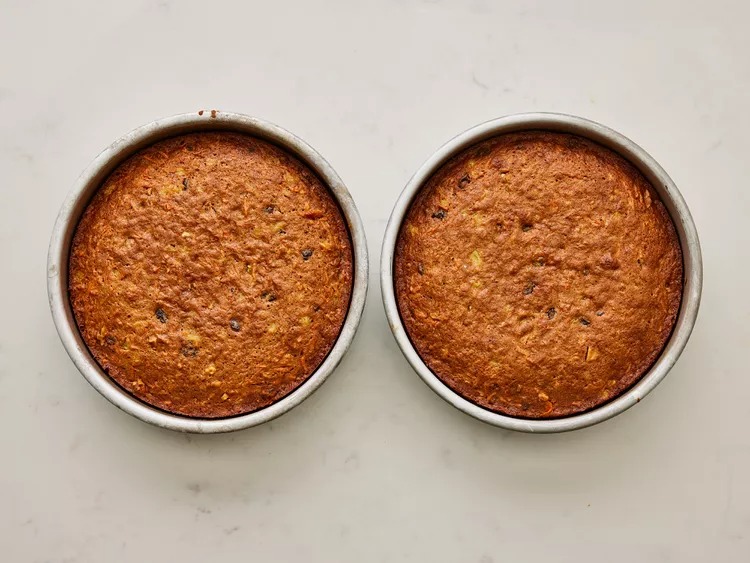 Bake in the preheated oven for about 45 to 50 minutes. Stick a toothpick in the center. If it comes out clean, you’re good.