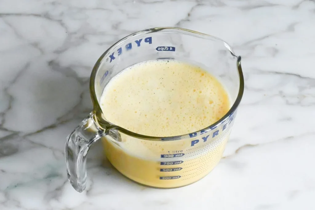 Egg mixture custard