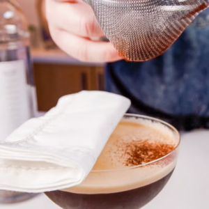 Double strain into a chilled coupe glass.