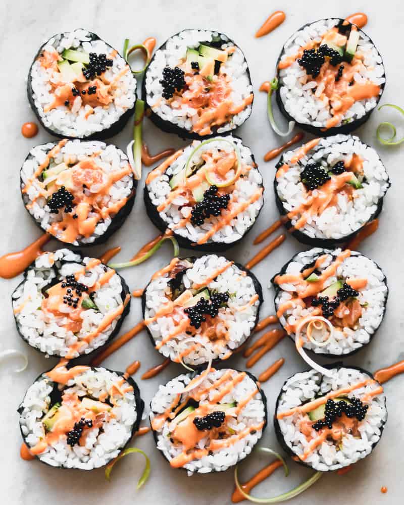Easy Spicy Salmon Sushi Recipe 2