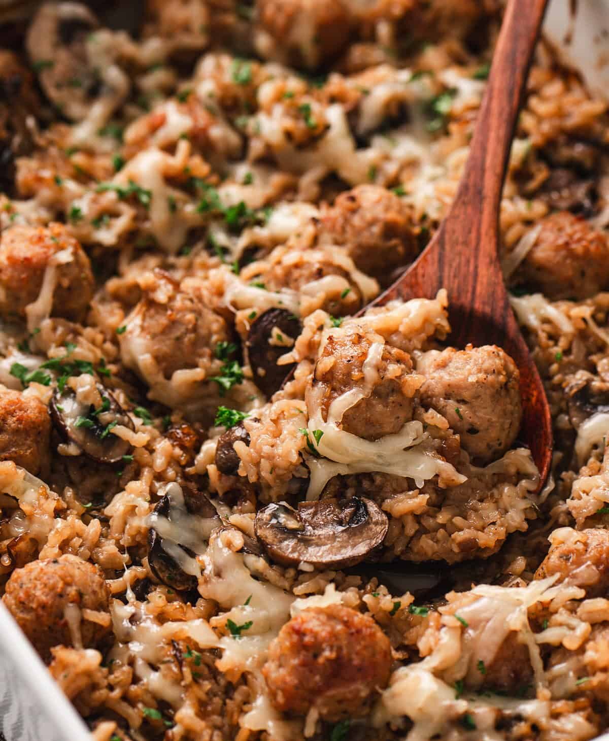 French Onion Meatballs and Rice Recipe 3