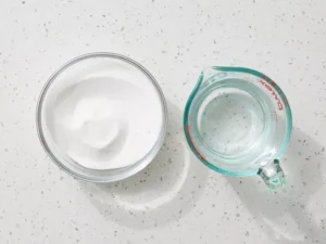 Measure the sugar and water