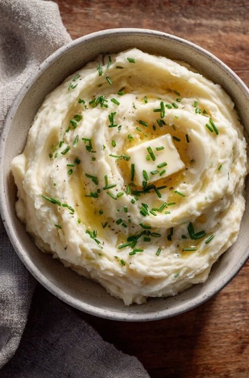 Just before serving, stir in the chopped chives or green onions for freshness and a bit of crunch