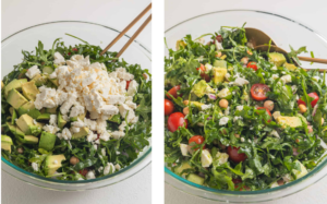 Last step is the gentle one. I fold in the feta and avocado like I’m trying not to hurt their feelings. Then I pop it in the fridge until I’m ready to eat.