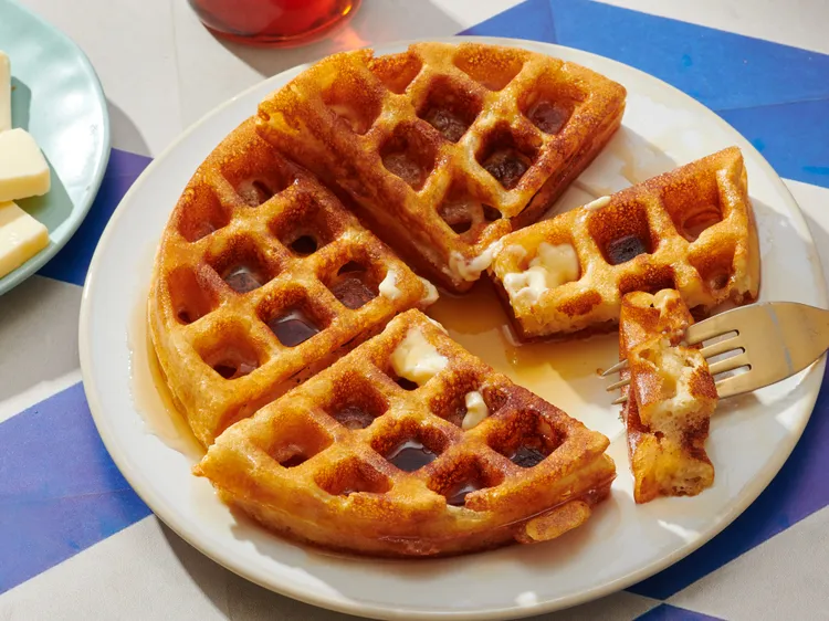 Serve and enjoy the waffle