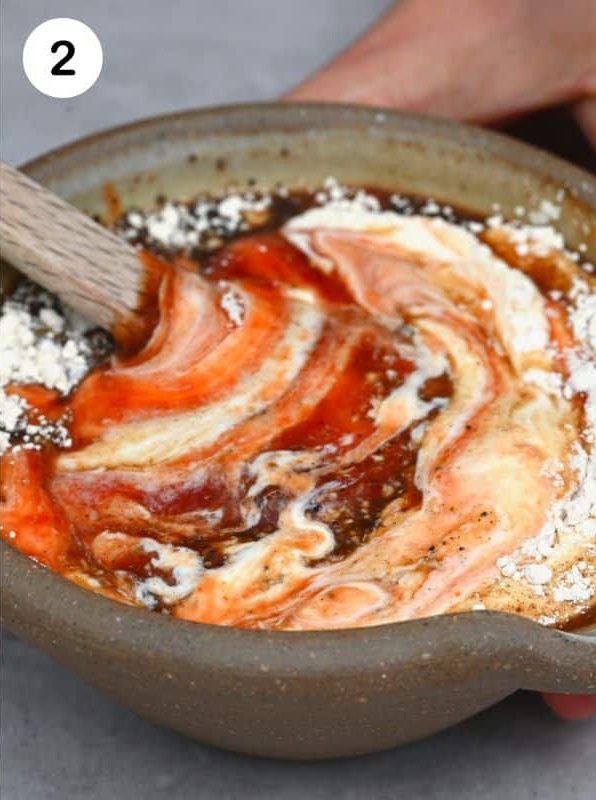 Stir well until the sauce is completely smooth and evenly combined