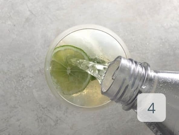 Top with a splash of soda water