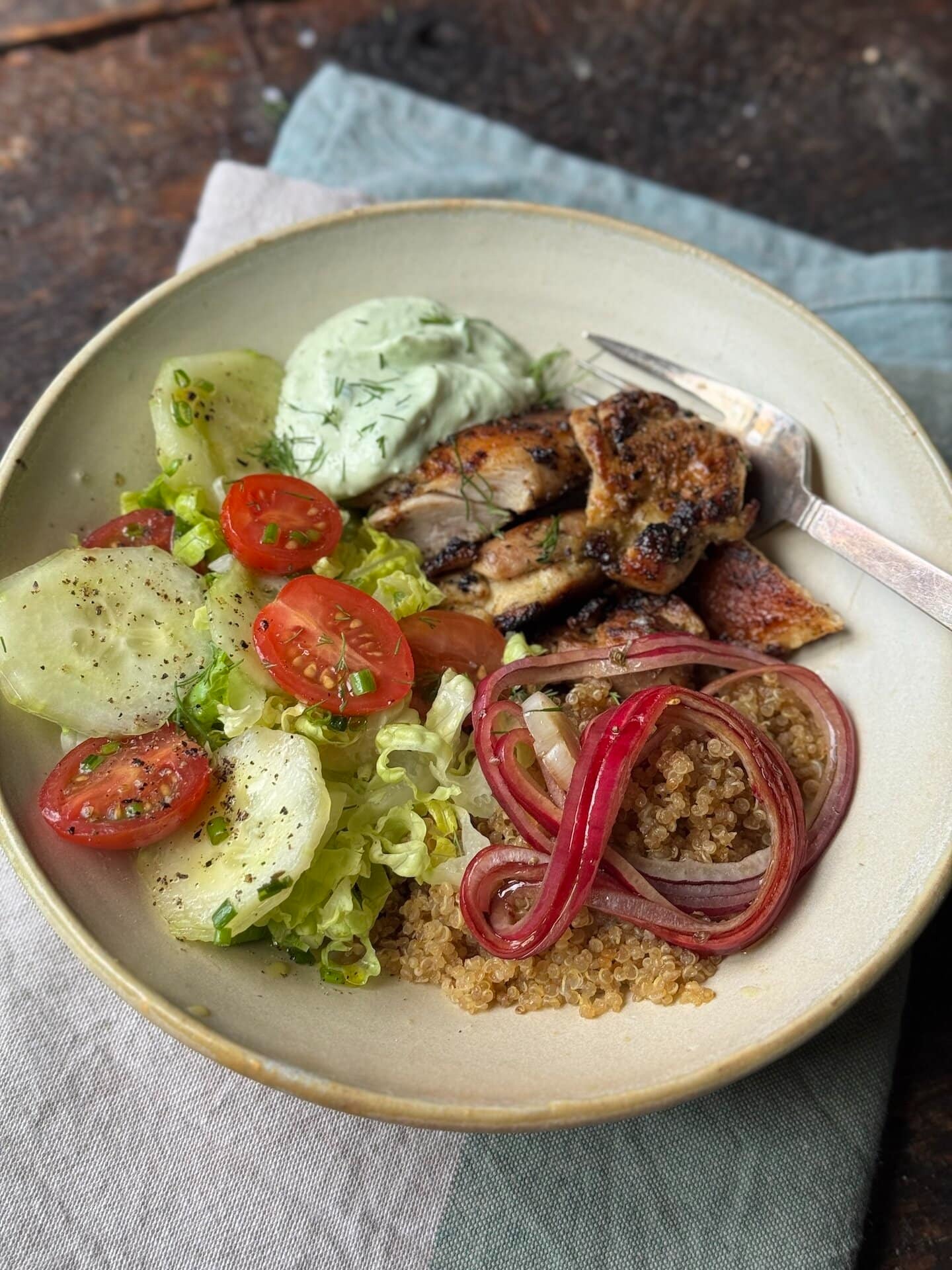 the best Greek Chicken Bowls Recipe