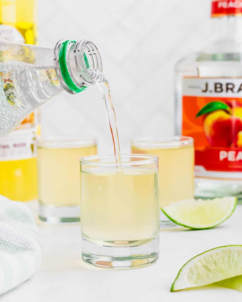 Top with a small splash of lemon-lime soda