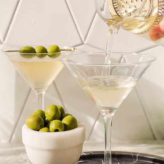 strain into a chilled martini glass
