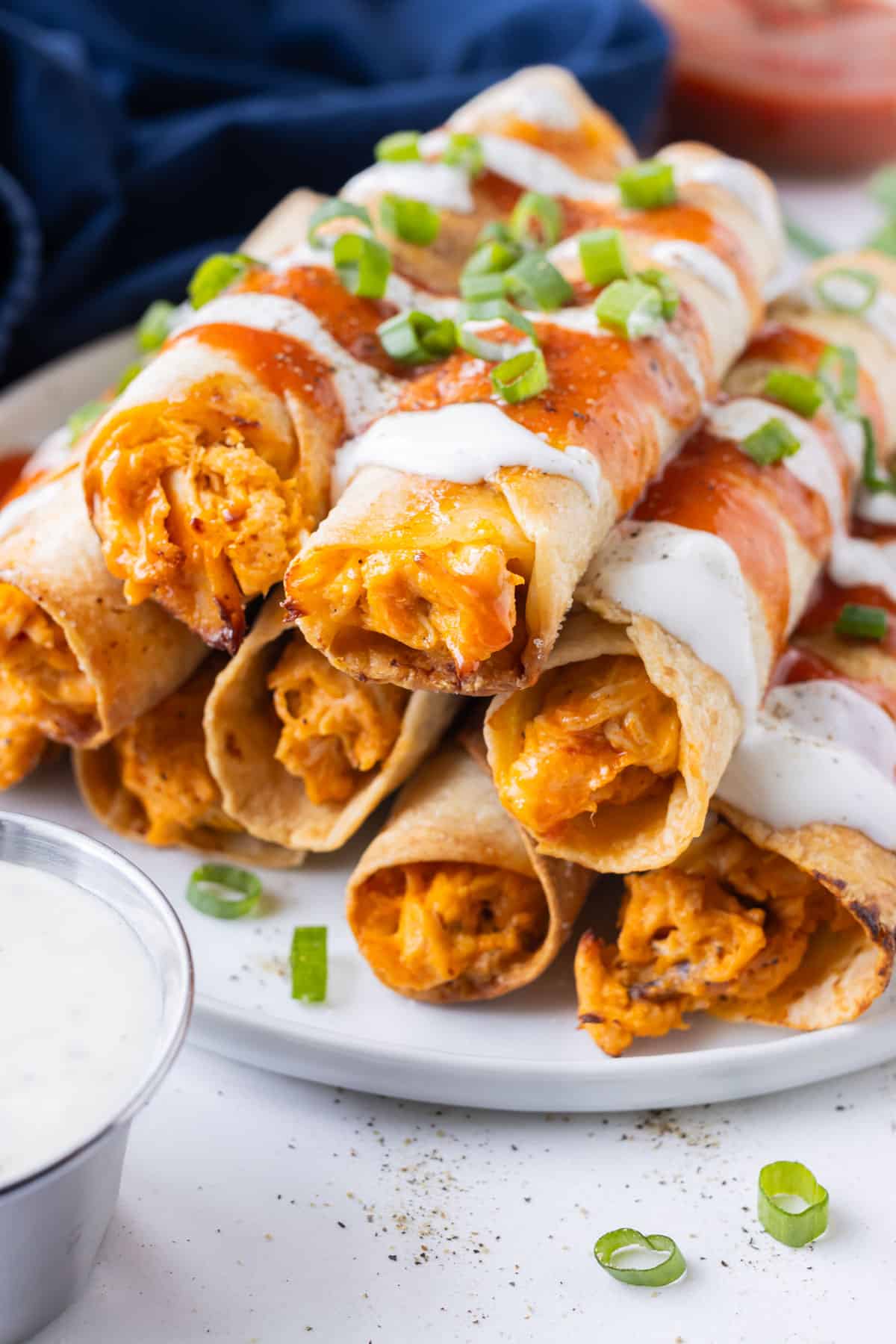 Baked Buffalo Chicken Taquitos Recipe