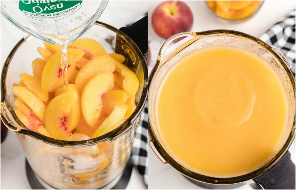 Blend on high speed for about 1 minute until smooth and slushy