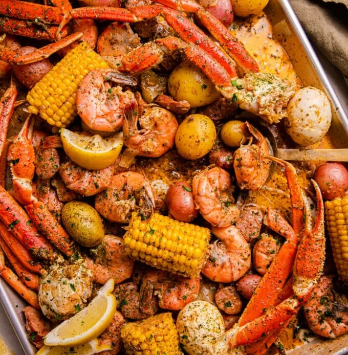 Cajun Seafood Boil with Garlic Butter Sauce Recipe