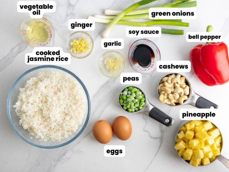 Pineapple Rice Ingredients