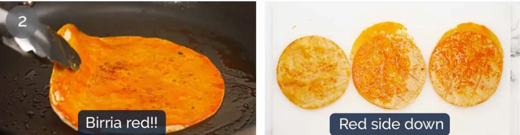 Repeat with two more tortillas, adding half teaspoon oil each time