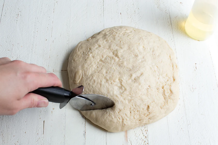 Turn the dough onto a greased surface