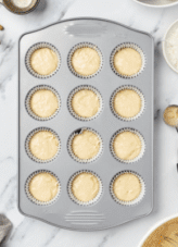 Bake until the tops are set and a toothpick inserted in the center comes out with a few moist crumbs