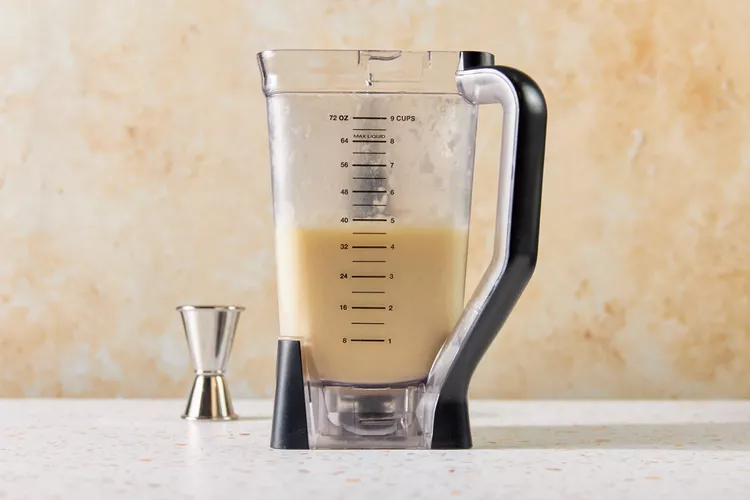 Blend until the mixture is completely smooth and thick, with no large ice pieces remaining