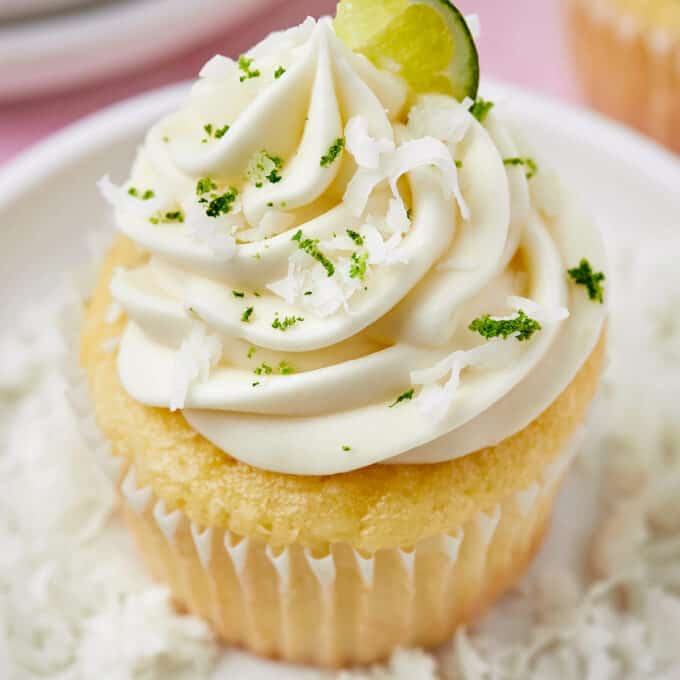 Coconut Cupcakes with Lime Cream Cheese Frosting Recipe