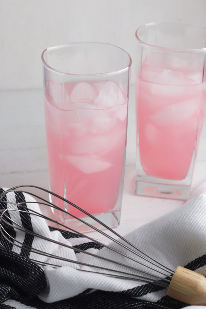 Fill each glass with ice until it is about two-thirds full