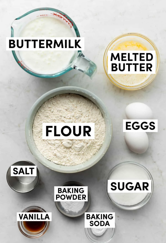 Fluffy Buttermilk Pancakes Ingredients