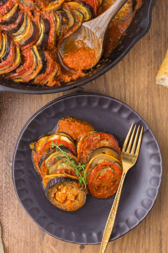 For deeper flavor, refrigerate the dish overnight after baking. Reheat in the oven uncovered until warmed through before serving