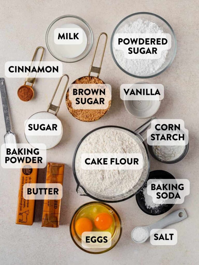 Frosted Brown Sugar Cinnamon Pop Tart Cookies Ingredients