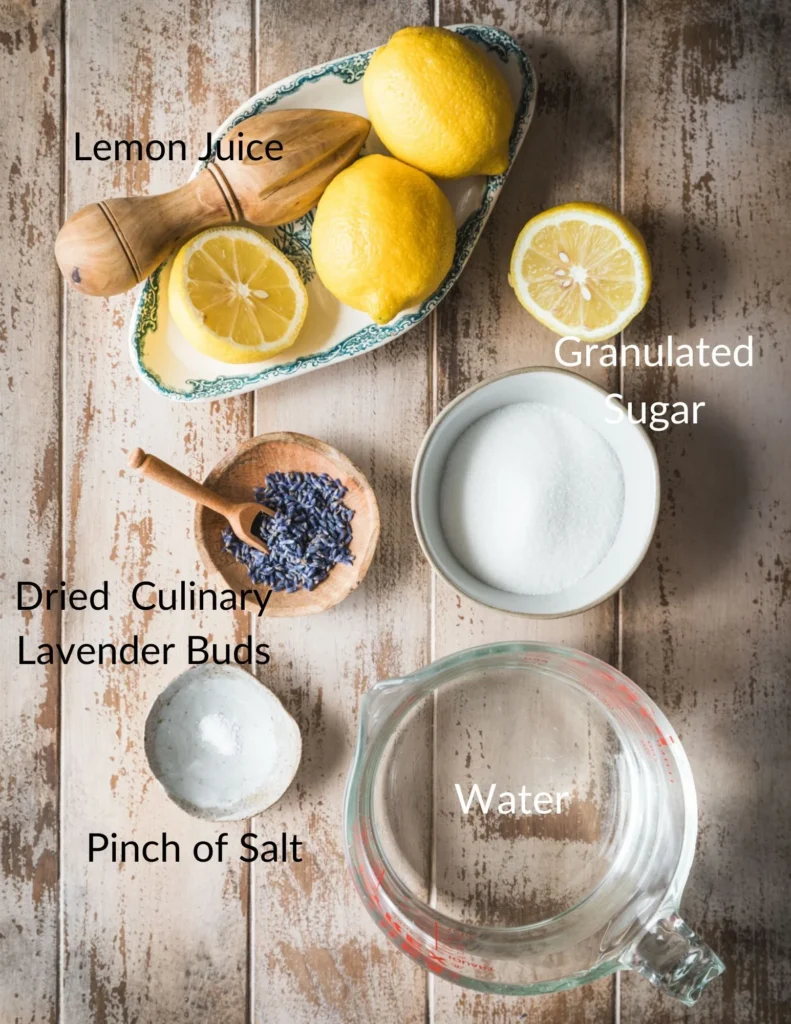 Lavender Lemonade Ingredients