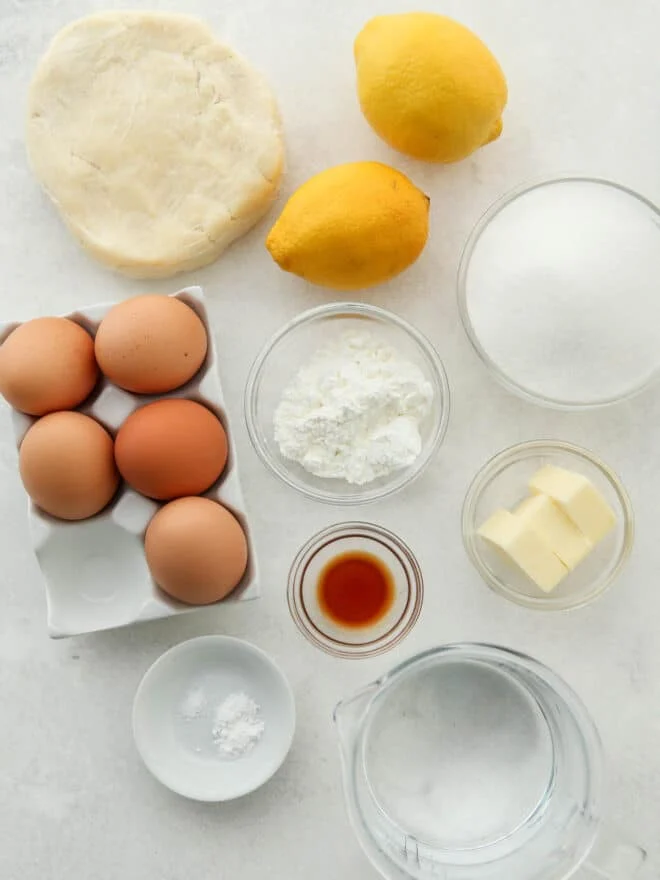 Lemon Meringue Pie Ingredients