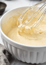 Mix gently until just combined and smooth