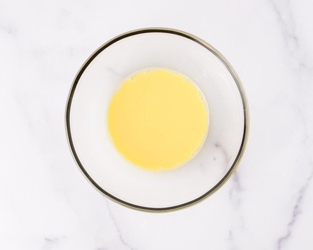 Separate the egg whites and egg yolks into two clean bowls, making sure no yolk gets into the whites