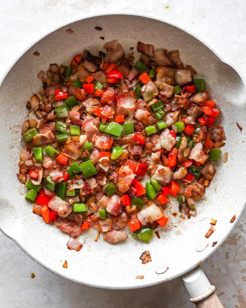 Stir occasionally to ensure even cooking. Remove from heat and allow the mixture to cool slightly