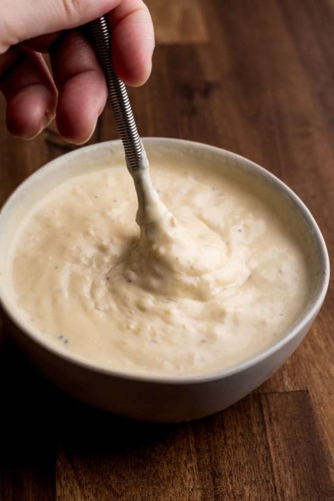 Stir or whisk until fully combined and creamy