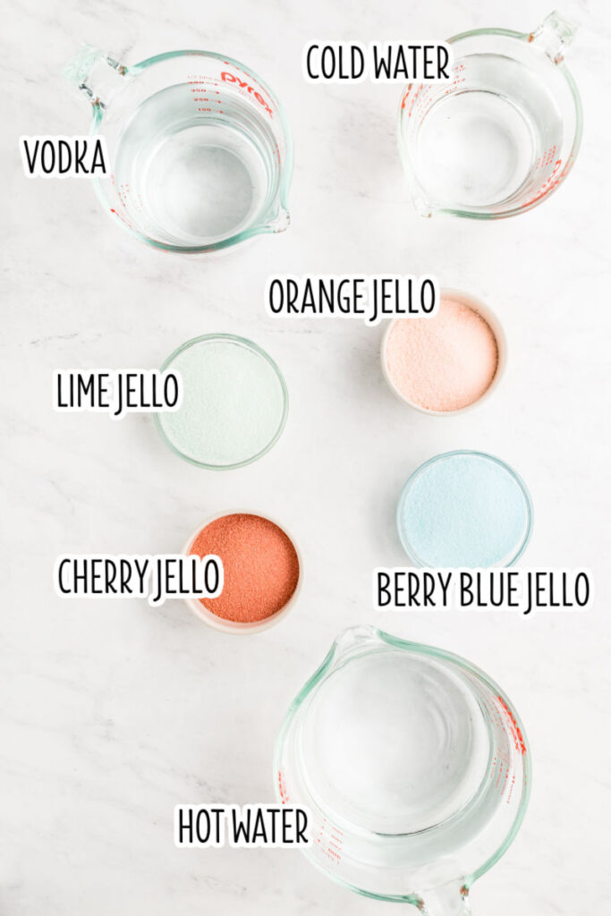 Vodka Jello Shots Ingredients