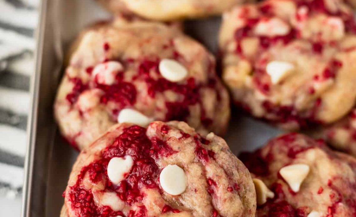 White Chocolate Raspberry Cookies Recipe