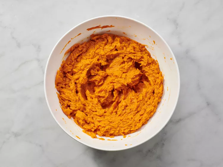 Add the brown sugar, butter, orange juice, and cinnamon, then mix until everything is fully combined and creamy