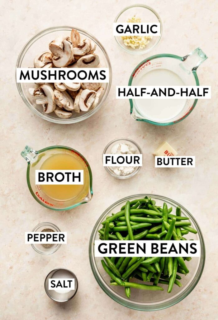 Creamy Green Bean Casserole Ingredients