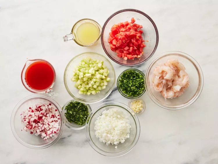 Mexican Ceviche Ingredients