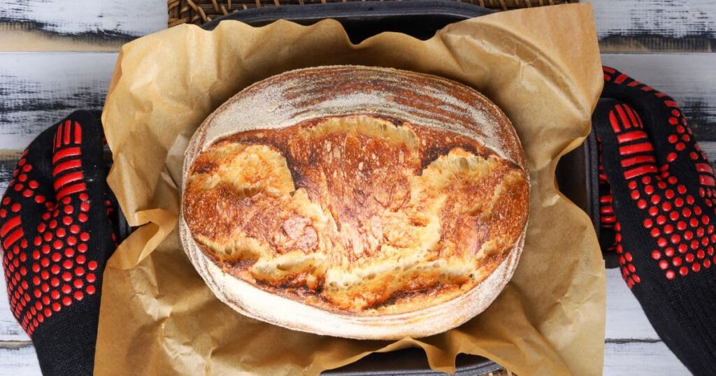 Once baked, transfer the bread to a wire rack and let it cool completely before slicing to preserve its structure and texture