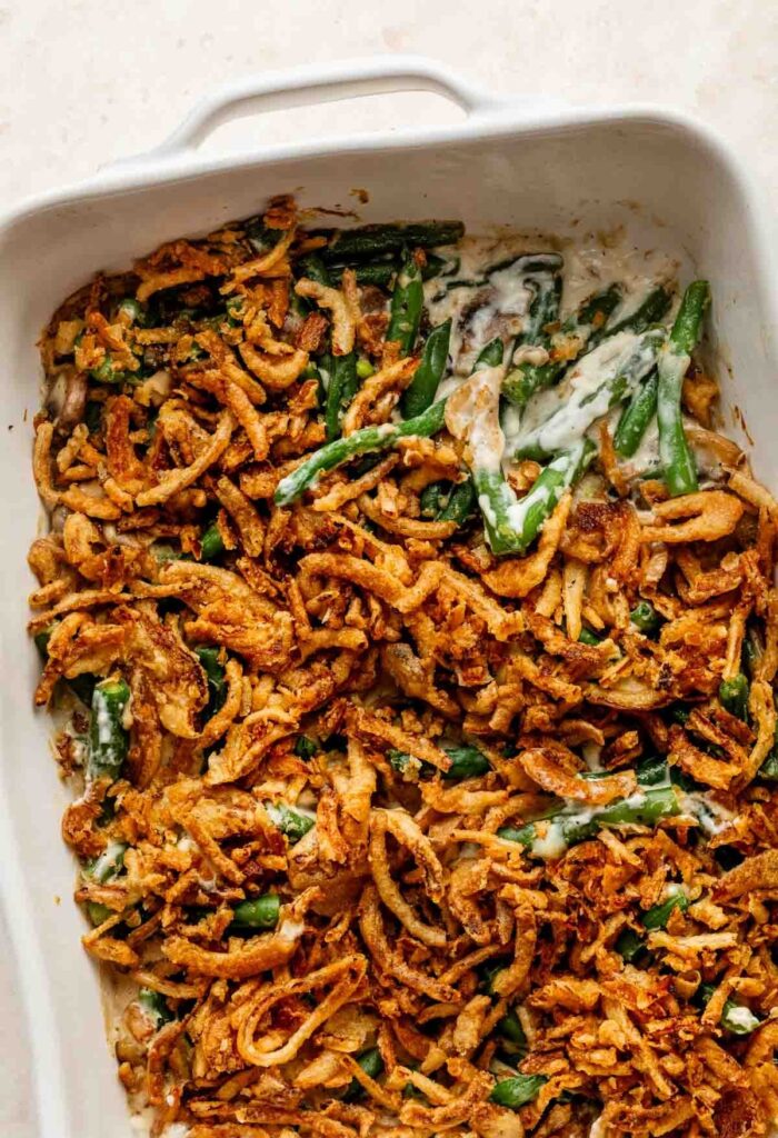 Remove from the oven, let it rest briefly, and serve warm