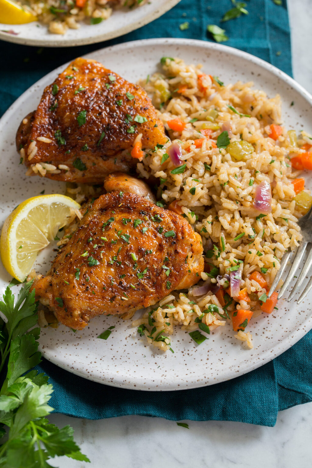 Baked Chicken and Rice (One Pot Recipe)