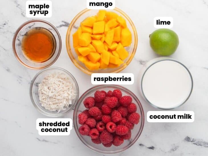 Mango Raspberry Popsicles Ingredients